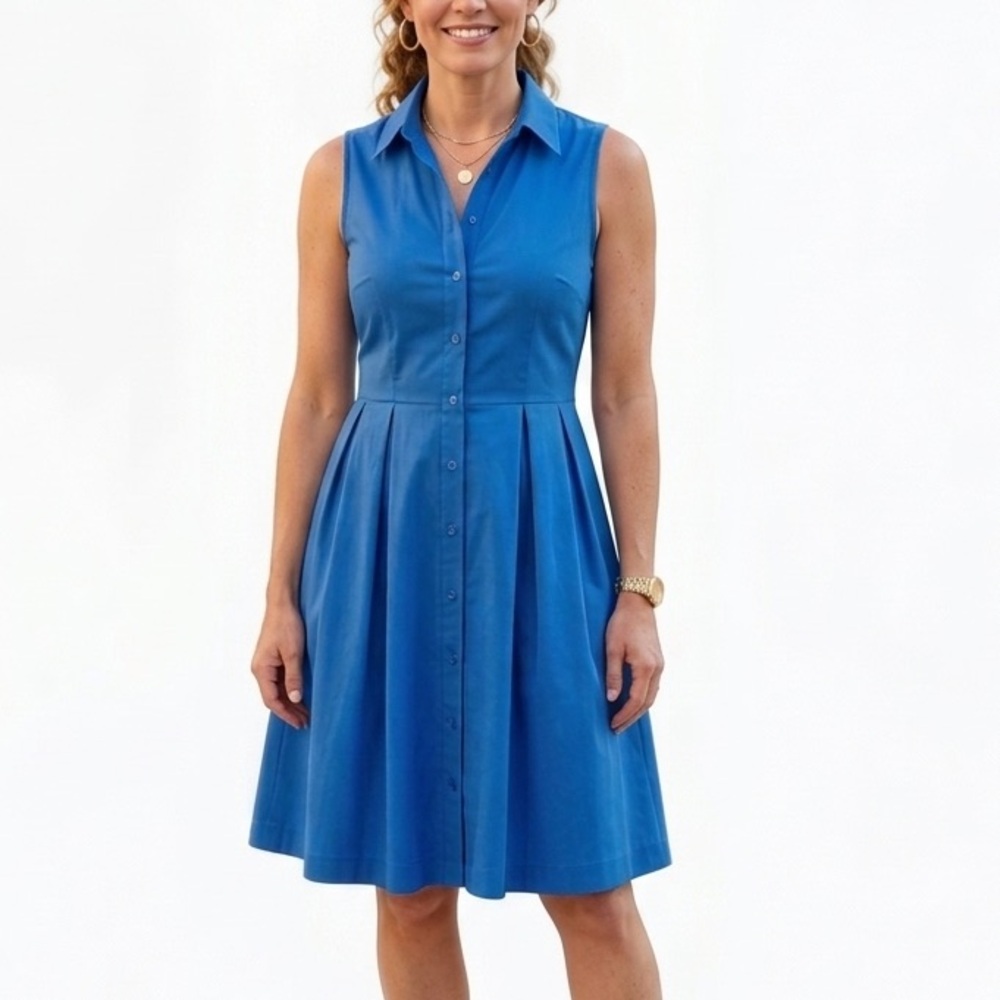 Sleeveless Blue Dress